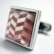 Coral Pearl Cufflinks Mother of Pearl Orange Stripe Silver Toned.JPG